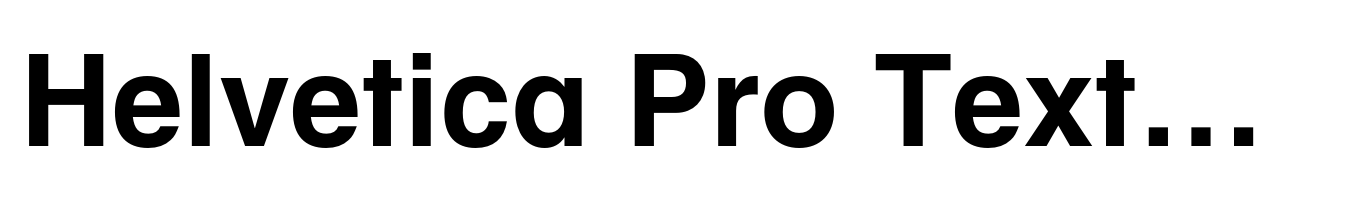 Helvetica Pro Textbook Bold